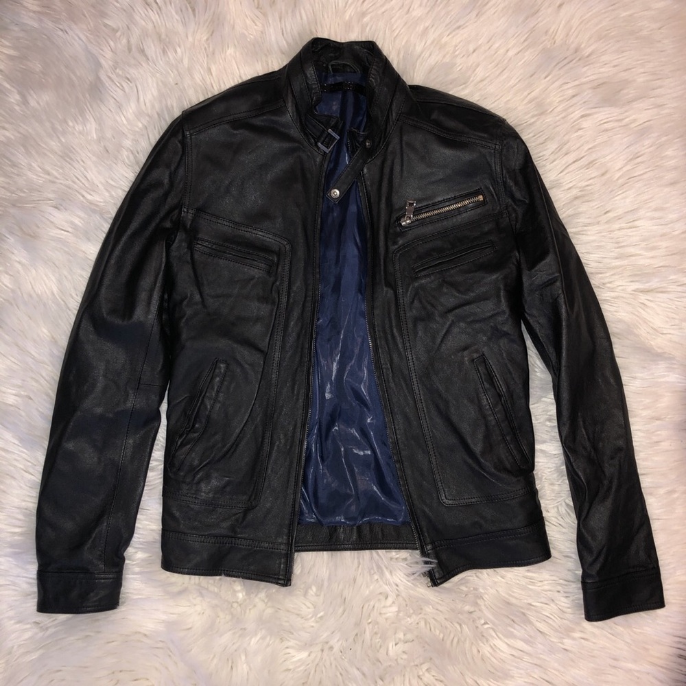 Gian Mori black leather jacket from Turkey